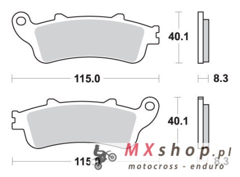 SBS KLOCKI HAMULCOWE KH261 / KH281 STREET PERFORMANCE (EXCEL) SINTER KOLOR ZŁOTY PASUJE DO: HONDA CBR1000RR, XL1000VAR, VFR800 T