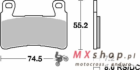 SBS KLOCKI HAMULCOWE KH265 STREET STANDART CERAMIC HONDA CBR 600RR '03-'04 KOLOR CZARNY