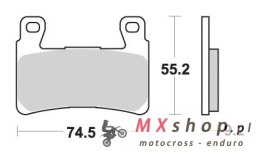SBS KLOCKI HAMULCOWE KH296 /KH265 STREET PERFORMANCE (EXCEL) SINTER KOLOR ZŁOTY PASUJE DO: HARLEY DAVIDSON PRZÓD