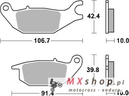 SBS KLOCKI HAMULCOWE KH343 STREET STANDART CERAMIC KOLOR CZARNY PASUJE DO:HONDA CBR125/150, XL 125 VARADERO, YAMAHA YZF150 TYŁ