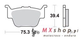 SBS KLOCKI HAMULCOWE KH373 OFF-ROAD SINTER KOLOR ZŁOTY PASUJE DO: HONDA TRX420/650/680 TYŁ