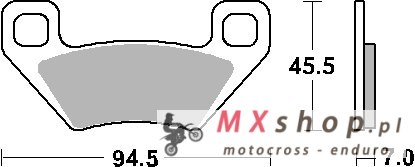 SBS KLOCKI HAMULCOWE KH395 OFF-ROAD SINTER KOLOR ZŁOTY PASUJE DO: ARCTIC CAT, KYMCO PRZÓD-TYŁ