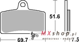 SBS KLOCKI HAMULCOWE KH399 MAXI SINTER SINTER KOLOR ZŁOTY