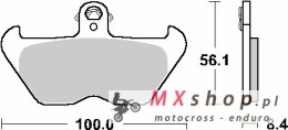 SBS KLOCKI HAMULCOWE KH407 / KH246 STREET STANDART CERAMIC KOLOR CZARNY PASUJE DO: BMW K1200, R850/1100/1150/1200 PRZÓD
