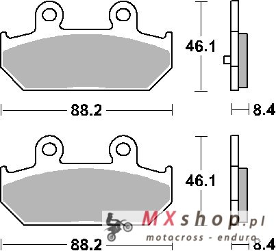 SBS KLOCKI HAMULCOWE KH412 STREET STANDART CERAMIC KOLOR CZARNY PASUJE DO: SUZUKI AN 400/650 BURGMAN '02-'23 TYŁ SBS KLOCKI HAMULCOWE KH412 STREET STANDART CERAMIC KOLOR CZARNY PASUJE DO: SUZUKI AN 400/650 BURGMAN '02-'23 TYŁ