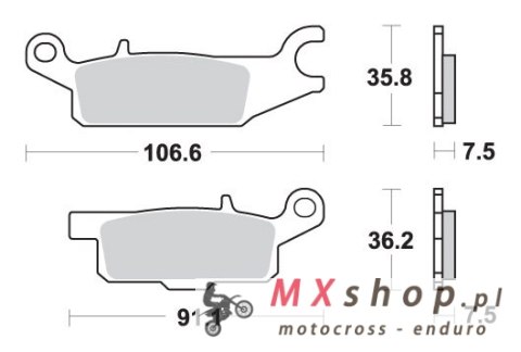 SBS KLOCKI HAMULCOWE KH443 OFF-ROAD SINTER YAMAHA YFM 550 GRIZZLY '09-'16, YFM 700 GRIZZLY '07-'17, 09-'14 KOLOR ZŁOTY SBS KLOCKI HAMULCOWE KH443 OFF-ROAD SINTER YAMAHA YFM 550 GRIZZLY '09-'16, YFM 700 GRIZZLY '07-'17, 09-'14 KOLOR ZŁOTY