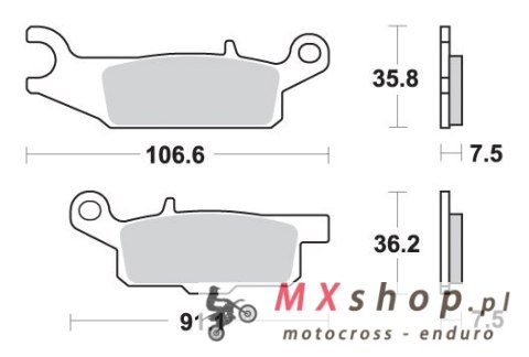 SBS KLOCKI HAMULCOWE KH444 OFF-ROAD SINTER YAMAHA YFM 550 GRIZZLY '09-'16, YFM 700 '07-'17, YFM 250 RAPTOR '09-'14 KOLOR ZŁOTY SBS KLOCKI HAMULCOWE KH444 OFF-ROAD SINTER YAMAHA YFM 550 GRIZZLY '09-'16, YFM 700 '07-'17, YFM 250 RAPTOR '09-'14 KOLOR ZŁOTY