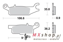 SBS KLOCKI HAMULCOWE KH445 OFF-ROAD SINTER KOLOR ZŁOTY