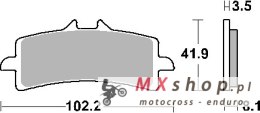 SBS KLOCKI HAMULCOWE KH447 RACING DUAL CARBON KOLOR CZARNY