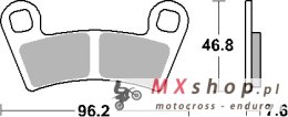 SBS KLOCKI HAMULCOWE KH456 OFF-ROAD SINTER KOLOR ZŁOTY PASUJE DO: POLARIS 450/525/570/800 PRZÓD