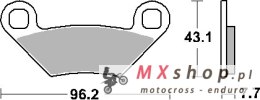 SBS KLOCKI HAMULCOWE KH475 OFF-ROAD SINTER KOLOR ZŁOTY PASUJE DO: POLARIS 500/550/850/1000 PRZÓD-TYŁ