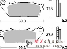 SBS KLOCKI HAMULCOWE KH488 STREET STANDART CERAMIC KOLOR CZARNY PASUJE DO: HONDA VFR800/1200, CB1000 TYŁ