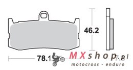 SBS KLOCKI HAMULCOWE KH491 RACING DUAL CARBON TRIUMPH DAYTONA TRIPLE 675 '09-'18 KOLOR CZARNY PRZÓD