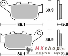 SBS KLOCKI HAMULCOWE KH496 STREET STANDART CERAMIC KOLOR CZARNY PASUJE DO: HONDA CBR250/300/650, CB500/650, CRF1000 TYŁ