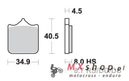 SBS KLOCKI HAMULCOWE KH604/4 RACING DUAL CARBON BMW S 1000RR '09-'18 KOLOR CZARNY PRZÓD