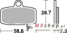 SBS KLOCKI HAMULCOWE KH612 OFF-ROAD RACING SINTER KOLOR ZŁOTY PASUJE DO: KTM FREERIDE, GAS GAS TXT125/250/280/300, HUSQVARNA TC8