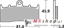 SBS KLOCKI HAMULCOWE KH613 STREET STANDART CERAMIC KOLOR CZARNY PASUJE DO: BMW K1200/1300/1600, R850/1100/1150/1200 PRZÓD