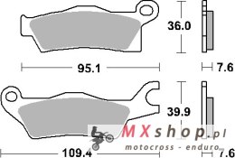 SBS KLOCKI HAMULCOWE KH618 OFF-ROAD RACING SINTER KOLOR ZŁOTY CAN-AM OUTLANDER 800 / 1000 12-, RENEGADE 1000 12-, LEWY PRZÓD