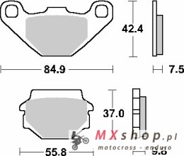 SBS KLOCKI HAMULCOWE KH67 STREET STANDART CERAMIC KOLOR CZARNY