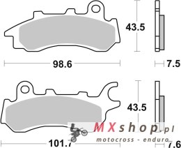 SBS KLOCKI HAMULCOWE KH716 STREET STANDART CERAMIC HONDA CB 125 F '17-'21 PRZÓD KOLOR CZARNY