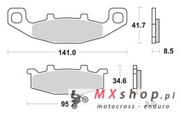 SBS PROMOCJA KLOCKI HAMULCOWE KH129 STREET STANDART CERAMIC KOLOR CZARNY