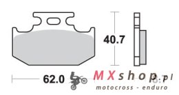 SBS PROMOCJA KLOCKI HAMULCOWE KH152 OFF-ROAD SINTER KOLOR ZŁOTY