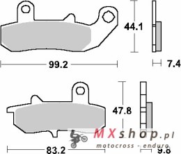SBS PROMOCJA KLOCKI HAMULCOWE KH157 STREET STANDART CERAMIC KOLOR CZARNY PASUJE DO: SUZUKI DR 650/750/800