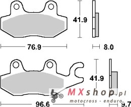SBS PROMOCJA KLOCKI HAMULCOWE KH165/2 STREET STANDART CERAMIC KOLOR CZARNY
