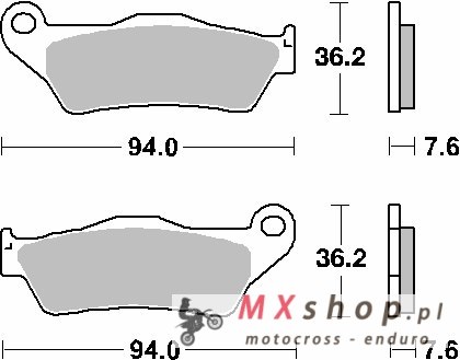 SBS PROMOCJA KLOCKI HAMULCOWE KH181 MAXI SINTER SINTER KOLOR ZŁOTY