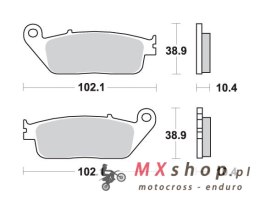 SBS PROMOCJA KLOCKI HAMULCOWE KH196 MAXI CARBON CARBON TECH KOLOR CZARNY PASUJE DO: YAMAHA YP/VP 125/250/300/400, PRZÓD