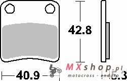 SBS PROMOCJA KLOCKI HAMULCOWE KH257/2 STREET STANDART CERAMIC KOLOR CZARNY PASUJE DO: HONDA CRF1000, NC700/750, VFR1200, TYŁ
