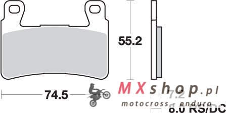 SBS PROMOCJA KLOCKI HAMULCOWE KH265 RACING DUAL CARBON HONDA CBR 600RR '03-'04 KOLOR CZARNY