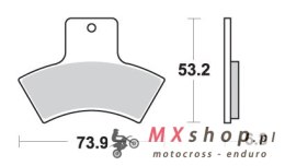 SBS PROMOCJA KLOCKI HAMULCOWE KH270 OFF-ROAD SINTER KOLOR ZŁOTY PASUJE DO: POLARIS STARE MODELE