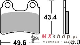 SBS PROMOCJA KLOCKI HAMULCOWE KH303 STREET STANDART CERAMIC KOLOR CZARNY PASUJE DO: BETA,GAS-GAS,SHERCO TRIAL PRZÓD