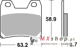 SBS PROMOCJA KLOCKI HAMULCOWE KH348 STREET STANDART CERAMIC KOLOR CZARNY PASUJE DO: YAMAHA FZS1000, XJR1300 TYŁ