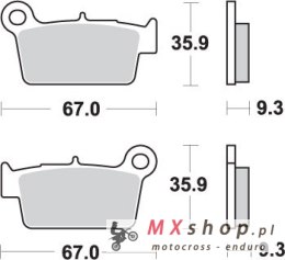 SBS PROMOCJA KLOCKI HAMULCOWE KH367 OFF-ROAD RACING SINTER KOLOR ZŁOTY PASUJE DO: YAMAHA YZ/YZF, KAWASAKI KXF, SUZUKI RMZ TYŁ