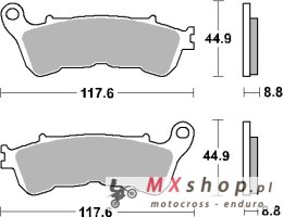 SBS PROMOCJA KLOCKI HAMULCOWE KH388 STREET / SCOOTER STANDART CERAMIC KOLOR CZARNY