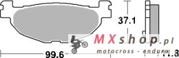 SBS PROMOCJA KLOCKI HAMULCOWE KH408 STREET STANDART CERAMIC YAMAHA YP 400 MAJESTYT '04-'13, XP 500 T-MAX '04-'11 KOLOR CZARNY TY