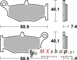 SBS PROMOCJA KLOCKI HAMULCOWE KH419 STREET STANDART CERAMIC KOLOR CZARNY PASUJE DO: SUZUKI GSX-R 600/750/1000/1300, DL1000 V-STR