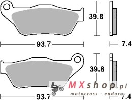SBS PROMOCJA KLOCKI HAMULCOWE KH430 MAXI CARBON CARBON TECH KOLOR CZARNY PASUJE DO: YAMAHA YP125/250 X-MAX '06-'09 PRZÓD