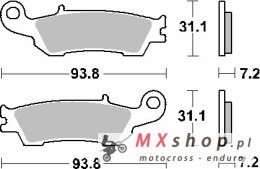SBS PROMOCJA KLOCKI HAMULCOWE KH450 OFF-ROAD SINTER KOLOR ZŁOTY