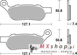 SBS PROMOCJA KLOCKI HAMULCOWE KH458 STREET PERFORMANCE (EXCEL) SINTER KOLOR ZŁOTY PASUJE DO: HARLEY DAVIDSON ROAD KING/FAT BOY/S