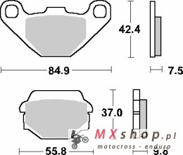 SBS PROMOCJA KLOCKI HAMULCOWE KH67 STREET STANDART CERAMIC KOLOR CZARNY