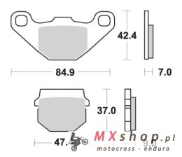 SBS PROMOCJA KLOCKI HAMULCOWE KH83 OFF-ROAD SINTER KOLOR ZŁOTY