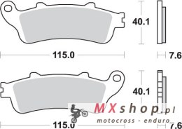 SBS PROMOCJA KLOCKI HAMULCOWE kH261 / KH281 STREET PERFORMANCE (EXCEL) SINTER HONDA ST 1100 '96-'01 KOLOR ZŁOTY