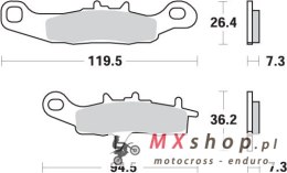 SBS WYPRZEDAŻ KLOCKI HAMULCOWE KH258 OFF-ROAD RACING SINTER KOLOR ZŁOTY
