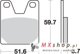 SBS WYPRZEDAŻ KLOCKI HAMULCOWE KH267 RACING DUAL CARBON YAMAHA YZF R1 '98-'01, YZF R7 '99-'02 KOLOR CZARNY