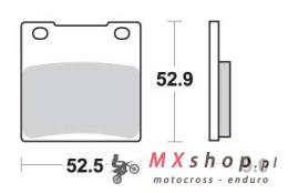 SBS WYPRZEDAŻ KLOCKI HAMULCOWE KH63 / KH161 RACING DUAL CARBON KOLOR CZARNY