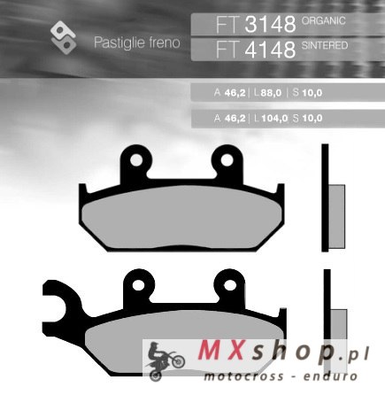 BRENTA KLOCKI HAMULCOWE KH172 SPIEK METALICZNY (ZŁOTE) YAMAHA XT600 '92-'03, XTZ 660 '92-'98 PRZÓD (FT 4148) BRENTA KLOCKI HAMULCOWE KH172 SPIEK METALICZNY (ZŁOTE) YAMAHA XT600 '92-'03, XTZ 660 '92-'98 PRZÓD (FT 4148)