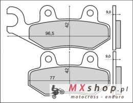 BRENTA KLOCKI HAMULCOWE KH228 SPIEK METALICZNY (ZŁOTE) (FT 4070)